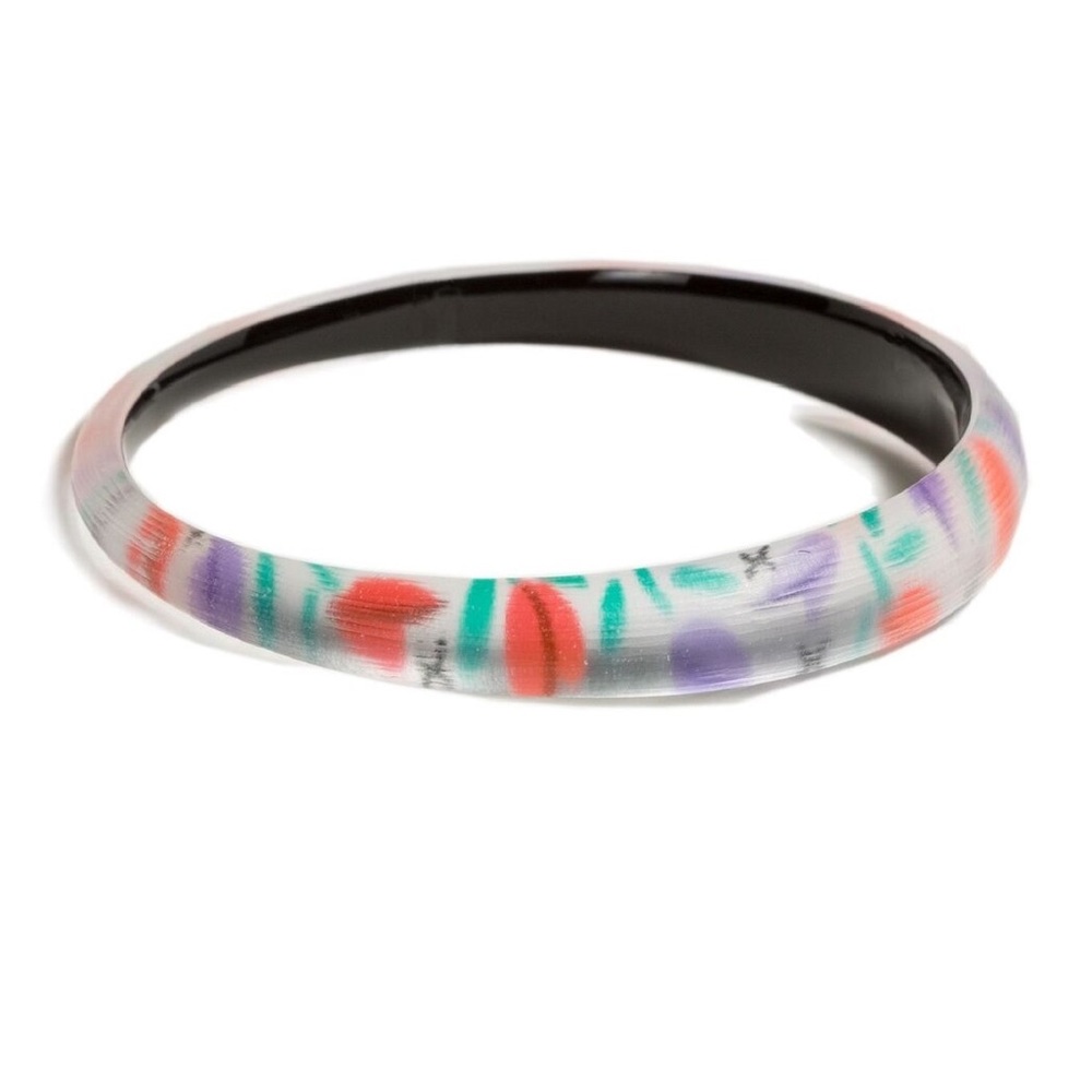 Alexis Bittar skinny tapered bangle in tulip print